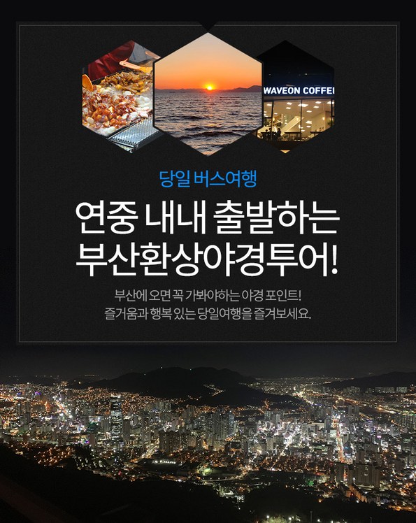 쿠팡 모바일 [부산출발/경상] 부산환상 야경투어 2탄! 당일 버스여행